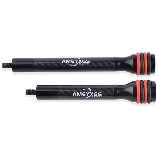 AMEYXGS 6/8/10/12 Inch Archery Bow Stabilizer Carbon Fiber Balance Bar Rod Side Rod Stabilizer Dampen Weight for Compound Bow Recurve Bow Accessory